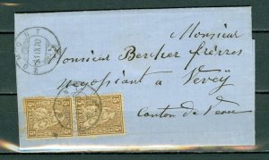 SWITZERLAND 1870 NICE LETTER SHEET...NET CANCELLATION...#43