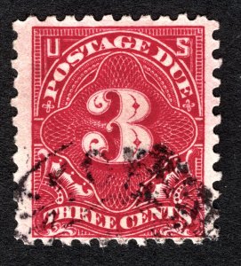 US 1914 3¢ Postage Due Stamp #J54 Used CV $75