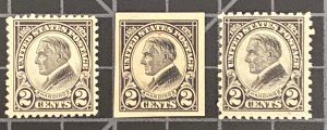US Stamps - SC# 610 - 612 - MNH - Harding - Catalog Value $42.50