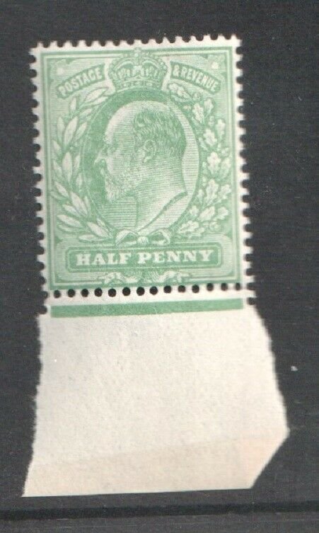 1911   S.G:279 - KING EDWARD VII - 1/2d DULL GREEN - UNMOUNTED MINT