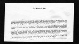 1863 Audubon, FDC Artmaster cachet