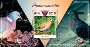 [950 20]- YEAR 2015 - GUINEA BISSAU  - PIGEONS & DOVES 1V   complet set  MNH/**