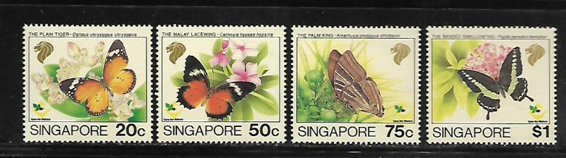 SINGAPORE, 660-663, MNH, BUTTERFLIES