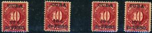 Cuba #J4 (4) MINT F-VF OG LH Cat$100 