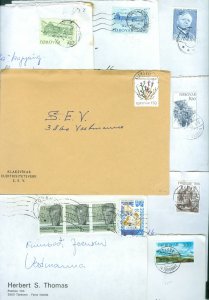 Faroe Islands. 15 Covers. Postal Used 1980is.