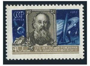 Russia 1991, MNH. Michel 1993. Konstantin E. Tsiolkovsky, 1957. Rockets.