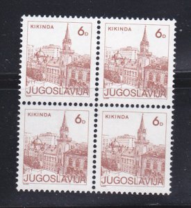 Yugoslavia 1713 Block Of 4 MNH Building