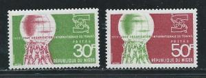 Niger 213-4 1969 50th ILO set MLH