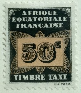 AlexStamps FRENCH EQUATORIAL AFRICA #J7 VF Mint 