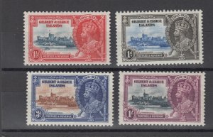 GILBERT & ELLICE IS #33-36 1935 Silver Jubilee VF lh