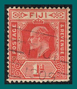 Fiji 1906 King Edward VII, 1d used  #72,SG119
