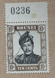 Brunei 1952 10c Sultan, used. Scott 89, CV $0.25.   SG 106