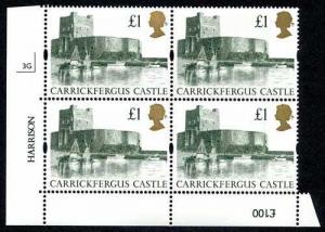 SG1611 1992 One Pound Castle (re-etched) Plate 3G Opaque Paper U/M