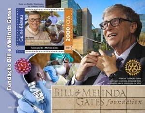 Guinea-Bissau - 2021 Bill & Melinda Gates Fdn - Stamp Souvenir Sheet GB210504b2