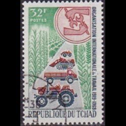 CHAD 1969 - Scott# 180 ILO 50th. Set of 1 CTO