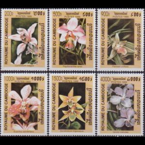 CAMBODIA 1999 - Scott# 1889-94 Orchids Set of 6 NH