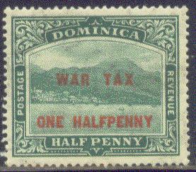 DOMINICA MR1 Mint OG 1916 War Tax