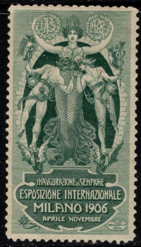 1906 Italy Cinderella Milan International Philatelic Exhibition April-November