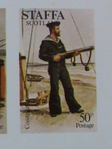 ​STAFFA SCOTLAND STAMP:MILITARY  SOLDIERS   IMPERF- MNH - MINI SHEET