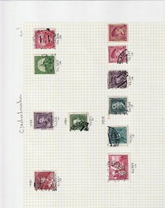 CZECHOSLOVAKIA Early Collection Used on Pages(Apx 130+Items) GOY529