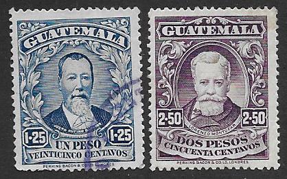 Guatamala  Scott 217-218  Used