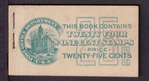 1914 Washington 1c booklet BK41 (4 panes 424d) mint complete CV $300