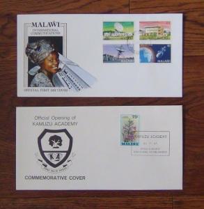 Malawi x 10 FDC 1976 1981 Oiseaux Poisson Faune Artisanat Agriculture République