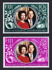 Fiji Queen Elizabeth II Silver Wedding 2v 1972 MNH SC#328-329 SG#474-475