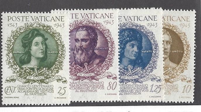 Vatican, 87-90, Various Designs Singles, **MNH**