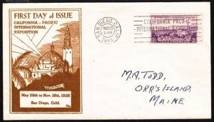 1936  Rhode Island  Sc 772-13a Dyer cachet, brown variety