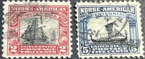 U.S. # 620-621--USED---COMPLETE SET-----1925