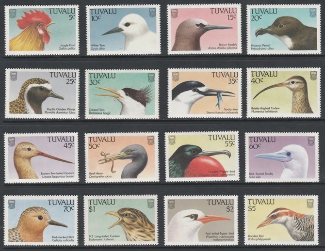 TUVALU - 1988 - Birds - Perf 16v Set - Mint Never Hinged