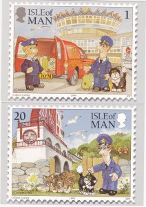 Isle of Man # 608-613, Postman Pat & His Cat, Maxi Cards, Unused