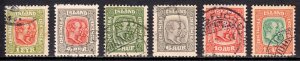 Iceland - Scott #71//77 - Used - Small thin #76, toning spot #77 - SCV $12