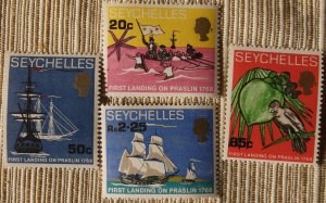 Seychelles 248-51 MNH Full Set  Ship, Bird Topical Cat $3.20