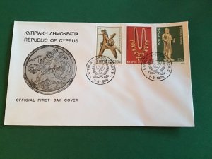 Cyprus First Day Cover Ancient Coin Relics  1976 Stamp Cover R43089