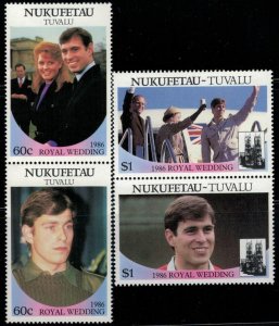 ZAYIX Royal Wedding Andrew & Fergie MNH Tuvalu Nukufetau 63-64 Pairs 030822SM21M