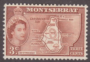 Montserrat 131 Map of the Island 1953