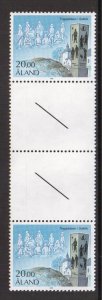 Aland islands  #22  MNH  1986  artefacts 20m  gutter pair