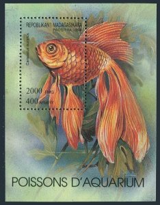 Malagasy 1199,MNH.Michel 1734 Bl.263. Aquarium fish 1994.