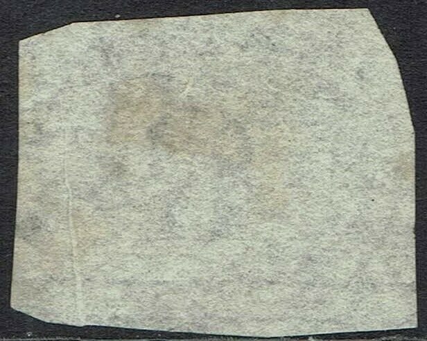 WESTERN AUSTRALIA 1854 SWAN 1/- IMPERF VARIETY PRE- PRINTING PAPER FOLD USED 