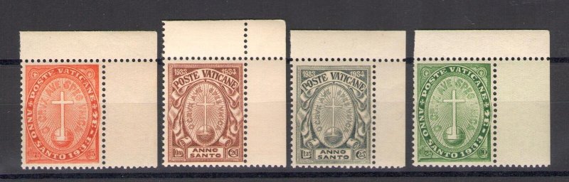 1933 Vatican, Year Santo Corner Di Sheet N° 15/18, 4 Values MNH