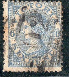 Victoria 1863 six penny blue SG136c used