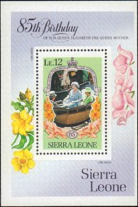 Sierra Leone #690-693, Complete Set(4), 1985, Royalty, Never Hinged