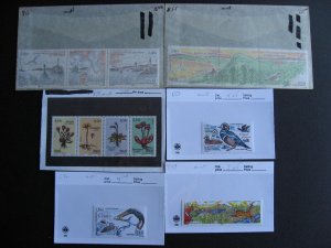 St Pierre & Miquelon more modern MNH stamps assembled in sales cards etc