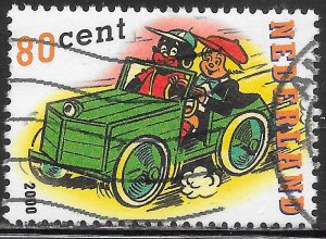 Netherlands 1056 Used - Sjors & Sjimmie - In a Soapbox Car