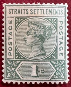 MALAYA Straits Settlements 1892-99 QV 1c MNG SG#95 M5485