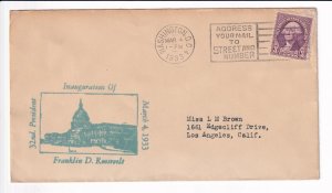 1933 F.D.R. Inauguration Cover Cachet, Washington, D.C. (F32455)