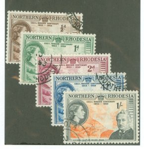 Northern Rhodesia #54-58 Used