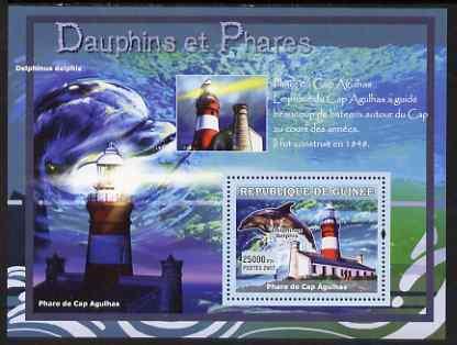 GUINEE GUINEA SHEET MNH DOLPHINS LIGHTHOUSES MARINE LIFE